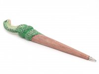 Holzkugelschreiber - Schlange gr&uuml;n, ca. 20cm
