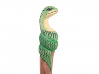 Holzkugelschreiber - Schlange gr&uuml;n, ca. 20cm